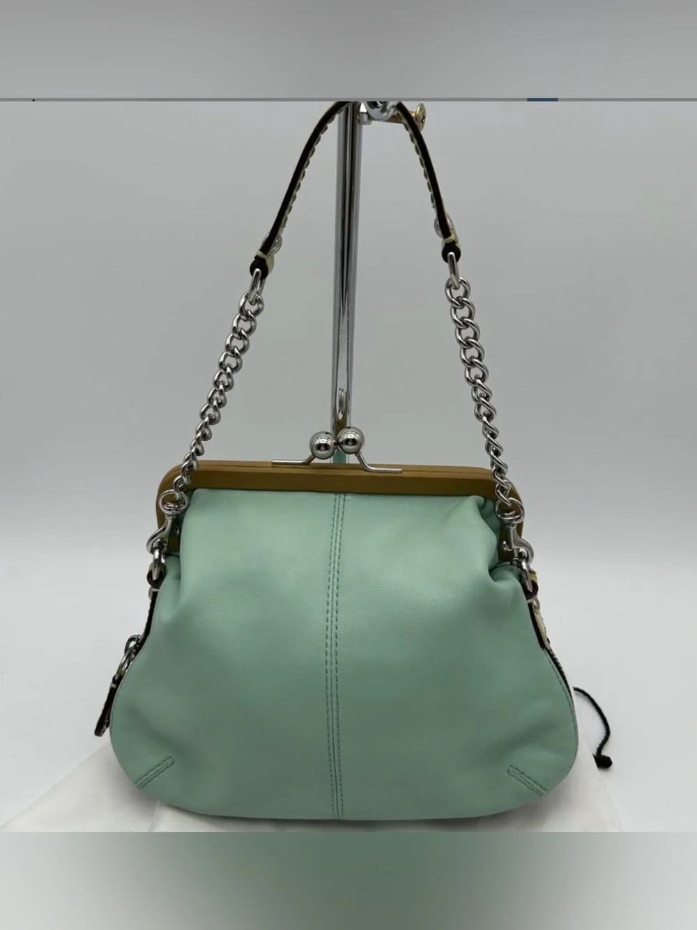 Coach Bonnie Kisslock Chain Satchel EUC - Picture 2 of 6